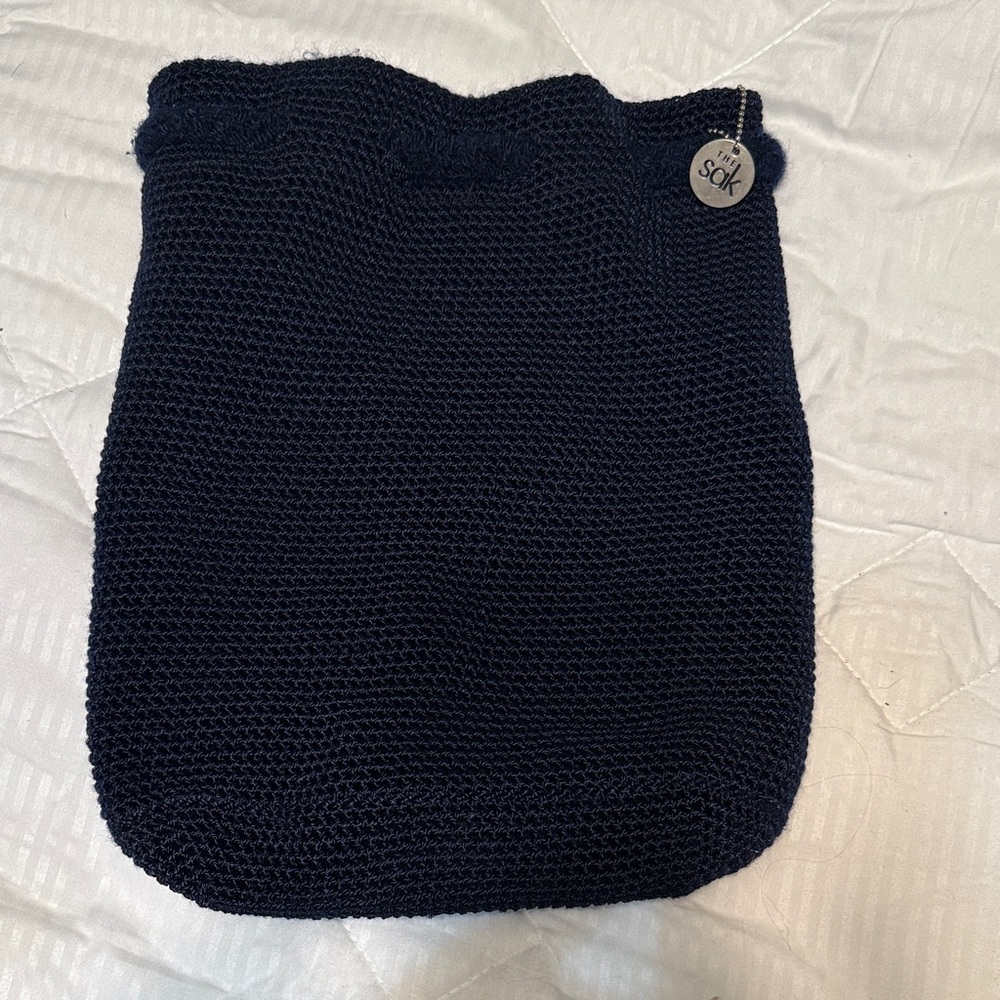 The Sak Dark Blue Knit Backpack Purse